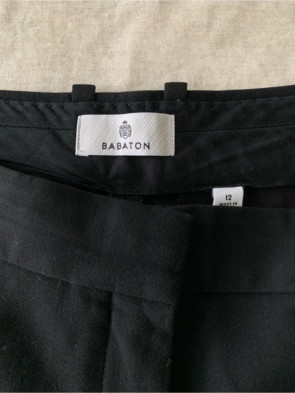 Babaton Pant Agency Black cropped Wide-Leg Pants women’s size 12 - Picture 4 of 9